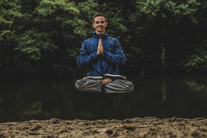 Man Floating above the Ground