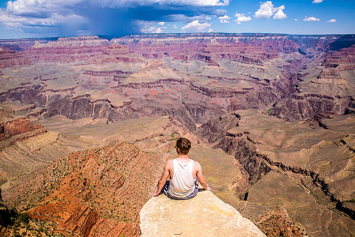 Man over a Canyon